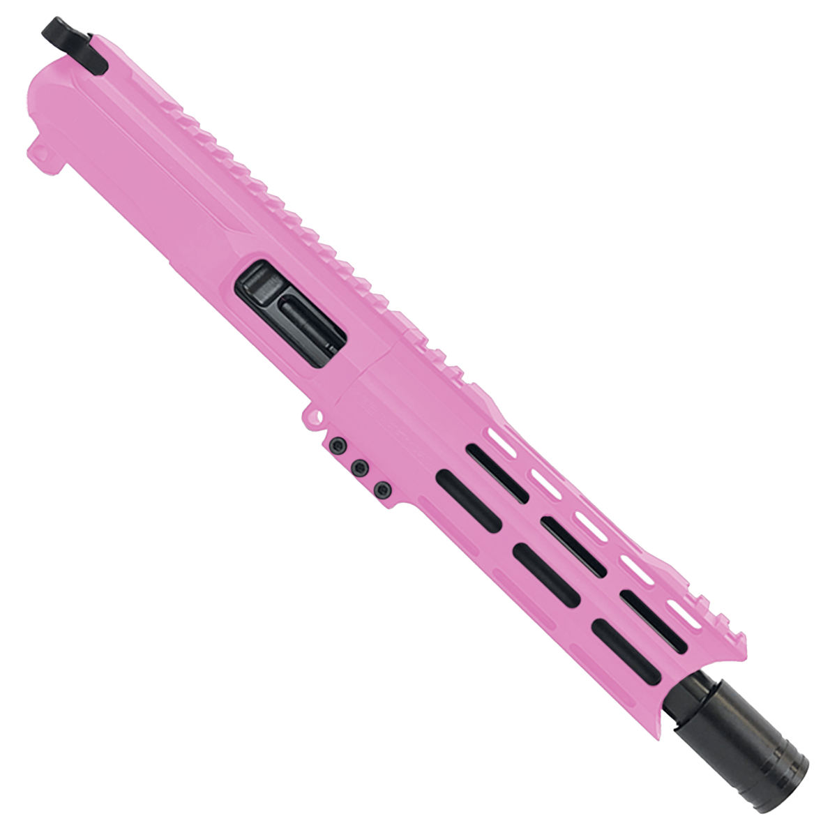 AR40 40 S&W Pistol Billet Upper Assembly 8" Barrel Custom Hybrid MLOK Handguard Complete w/ Charging Handle - Sig Pink