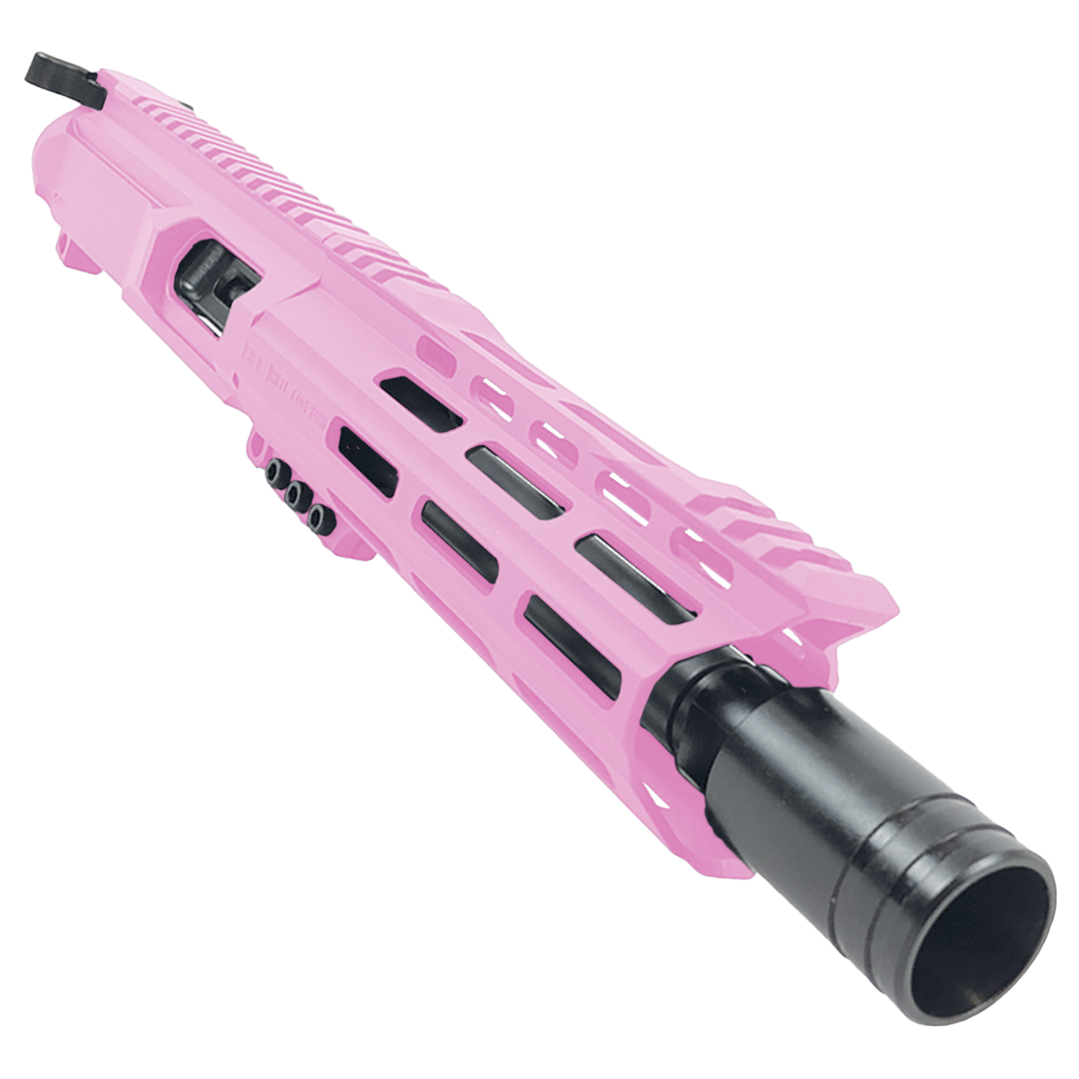 AR40 40 S&W Pistol Billet Upper Assembly 8" Barrel Custom Hybrid MLOK Handguard Complete w/ Charging Handle - Sig Pink