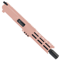 AR40 40 S&W Pistol Billet Upper Assembly 8" Barrel Custom Hybrid MLOK Handguard Complete w/ Charging Handle - Rose Gold