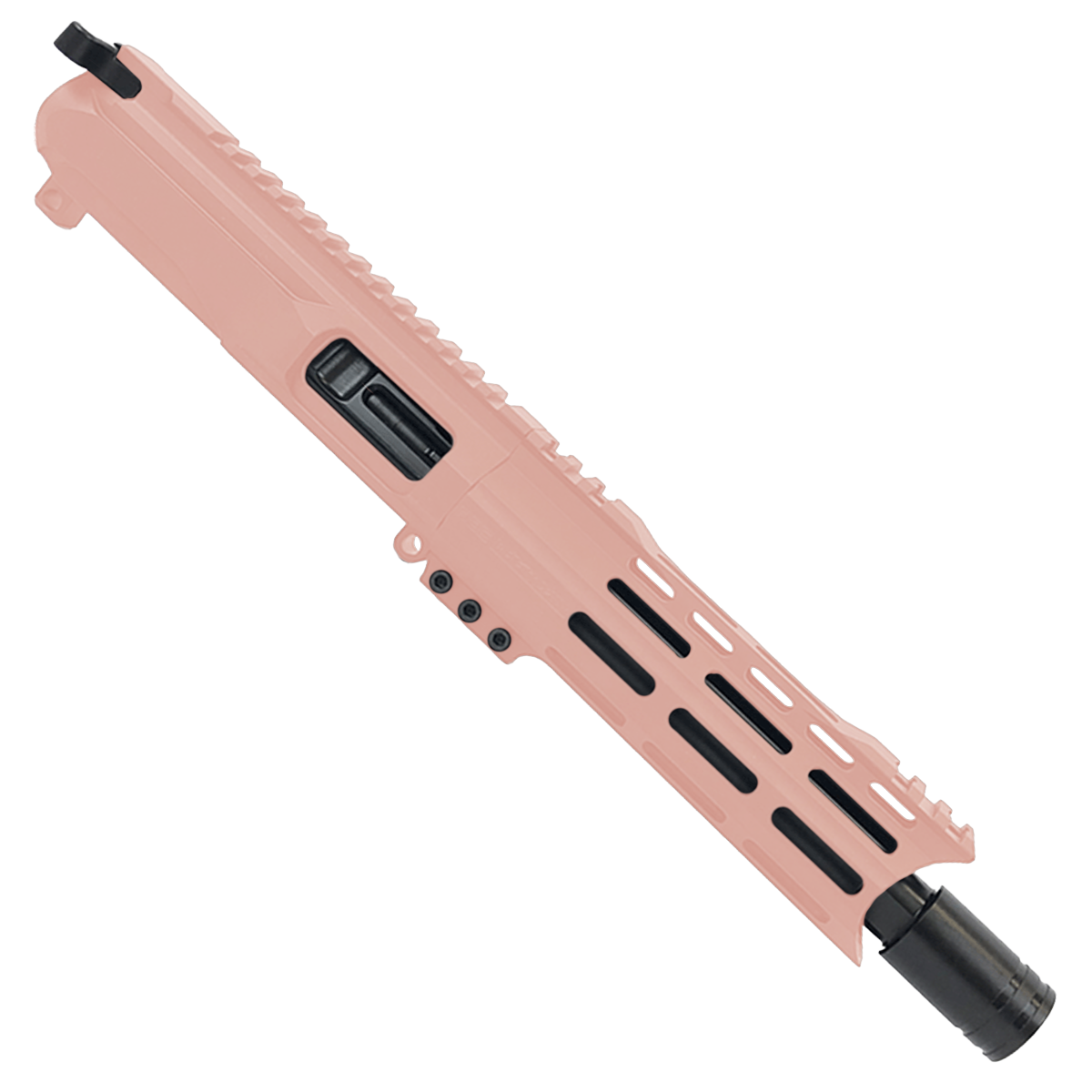 AR40 40 S&W Pistol Billet Upper Assembly 8" Barrel Custom Hybrid MLOK Handguard Complete w/ Charging Handle - Rose Gold