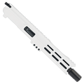 AR40 40 S&W Pistol Billet Upper Assembly 8" Barrel Custom Hybrid MLOK Handguard Complete w/ Charging Handle - Storm Trooper White