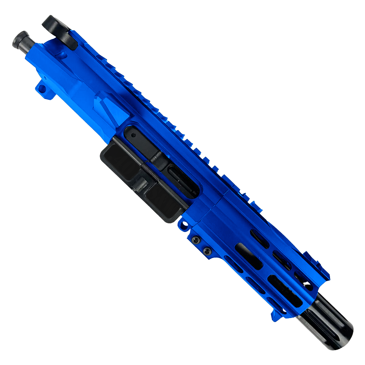 AR .40 S&W Billet Pistol Upper Assembly 4" Barrel Custom MLOK Handguard Complete w/ Charging Handle- Blue