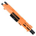 AR .40 S&W Billet Pistol Upper Assembly 4" Barrel Custom MLOK Handguard Complete w/ Charging Handle - Tequila Sunrise Orange