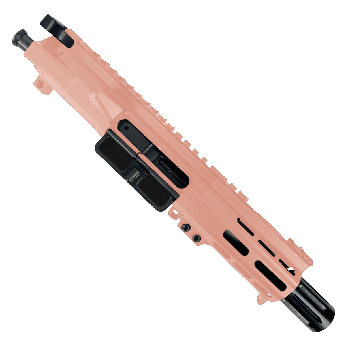 AR .40 S&W Billet Pistol Upper Assembly 4" Barrel Custom MLOK Handguard Complete w/ Charging Handle- Rose Gold