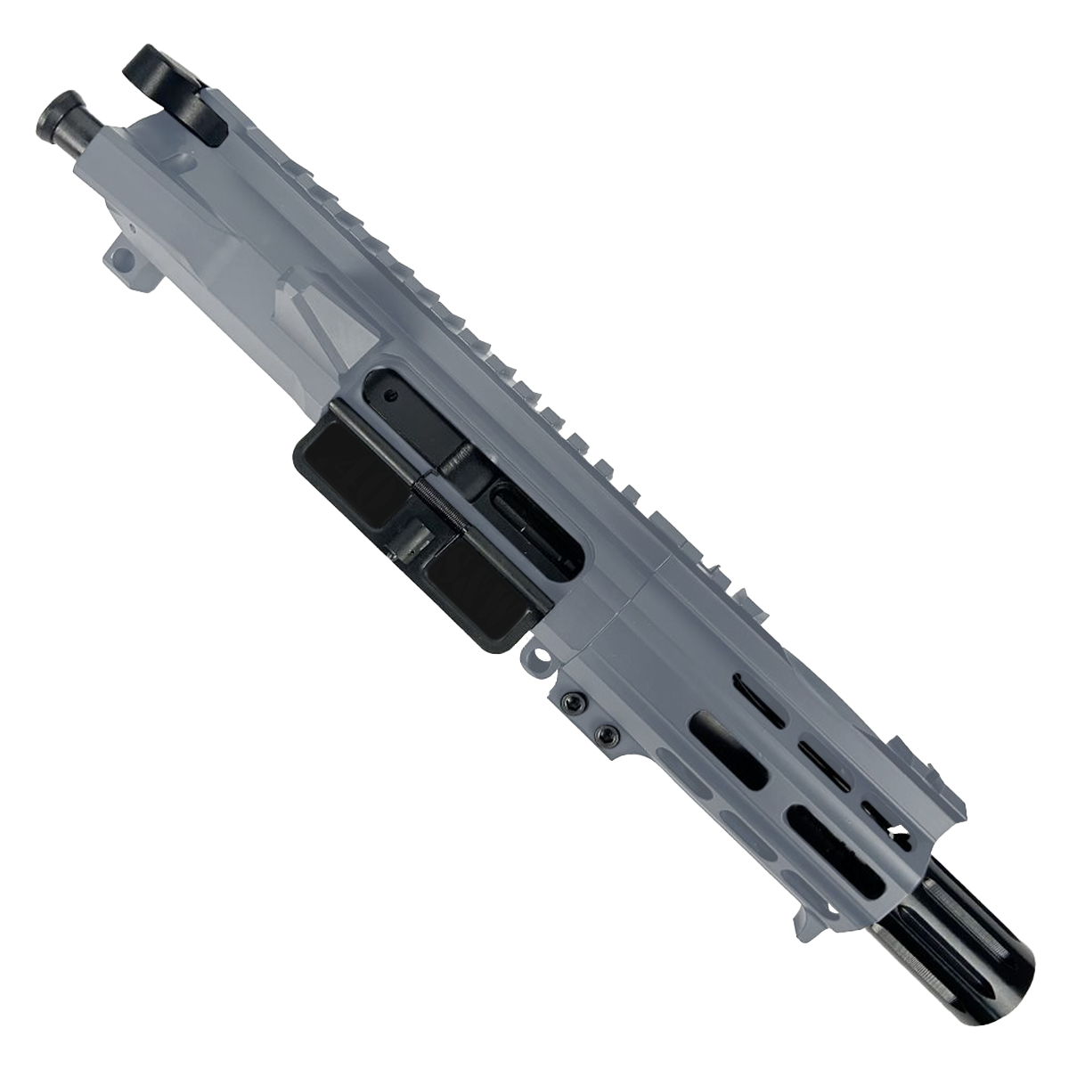 AR .40 S&W Billet Pistol Upper Assembly 4" Barrel Custom MLOK Handguard Complete w/ Charging Handle-Sniper Grey