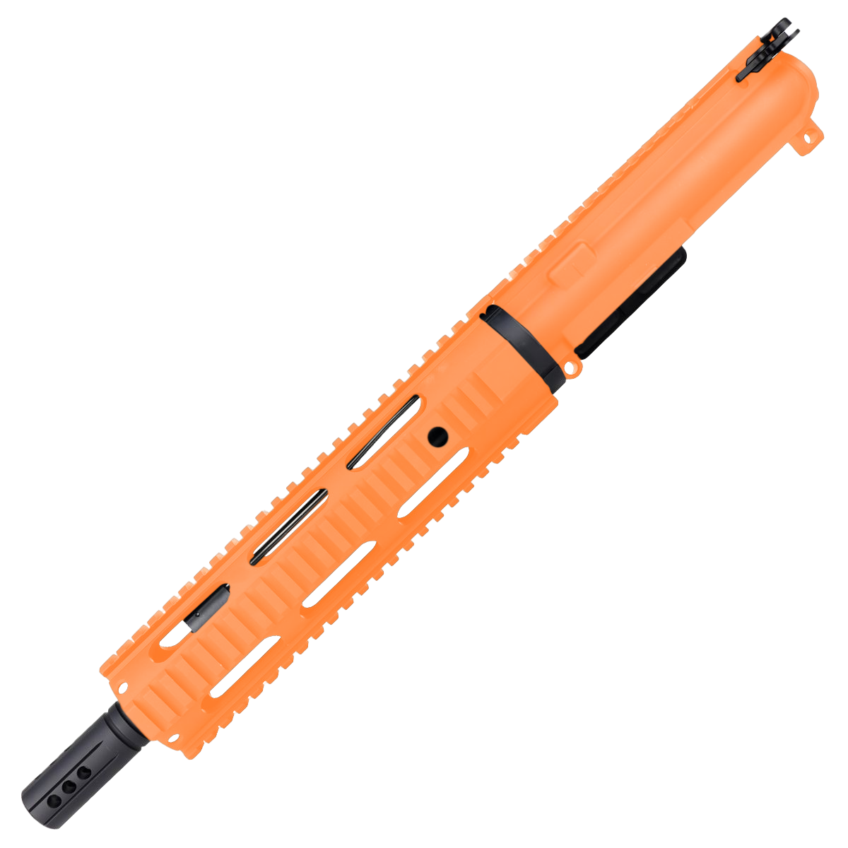 AR15 7.62x39 Pistol Upper Assembly 10" Quadrail Handguard Complete w/ Charging Handle - Tequila Sunrise Orange
