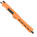 AR15 7.62x39mm Pistol Upper Assembly 10" Barrel Custom 10" Top Cut Hybrid MLOK Handguard Complete w/ Charging Handle - Tequila Sunrise Orange