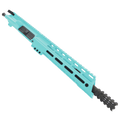 AR15 7.62x39mm Pistol Upper Assembly 10" Barrel Custom 10" Slanted MLOK Handguard Complete w/ Charging Handle - Robins Egg Blue