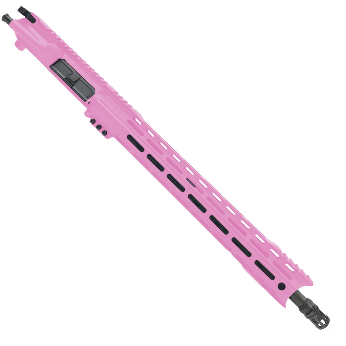 AR15 7.62x39mm Rifle Upper Assembly 16" Barrel Custom 15" Top Cut Hybrid MLOK Handguard Complete w/ Charging Handle - Sig Pink