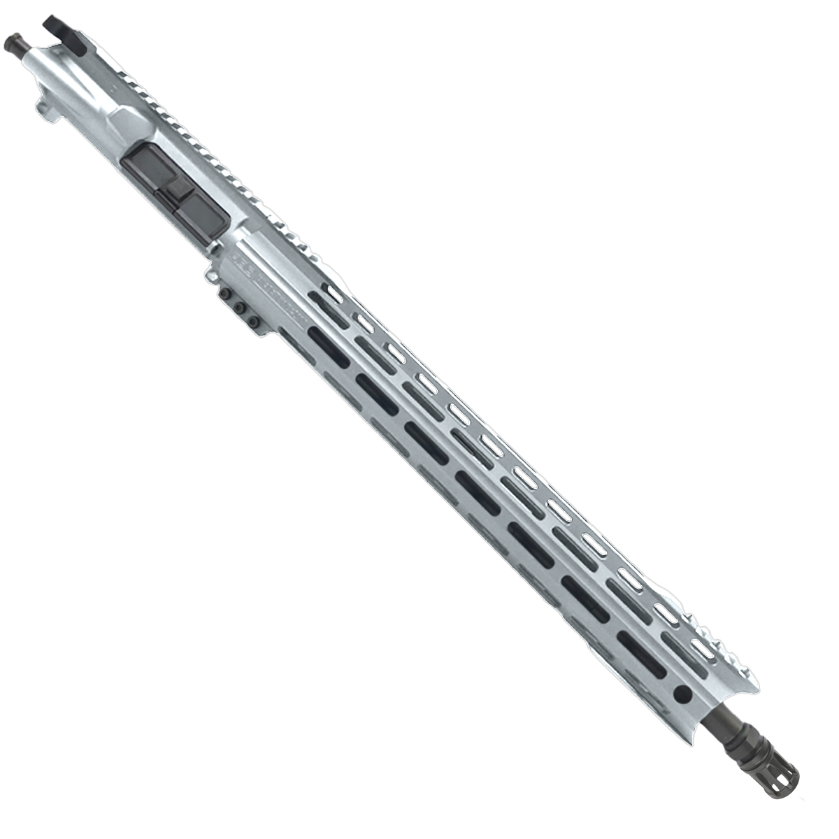 AR15 7.62x39mm Rifle Upper Assembly 16" Barrel Custom 15" Top Cut Hybrid MLOK Handguard Complete w/ Charging Handle - Tungsten Gray