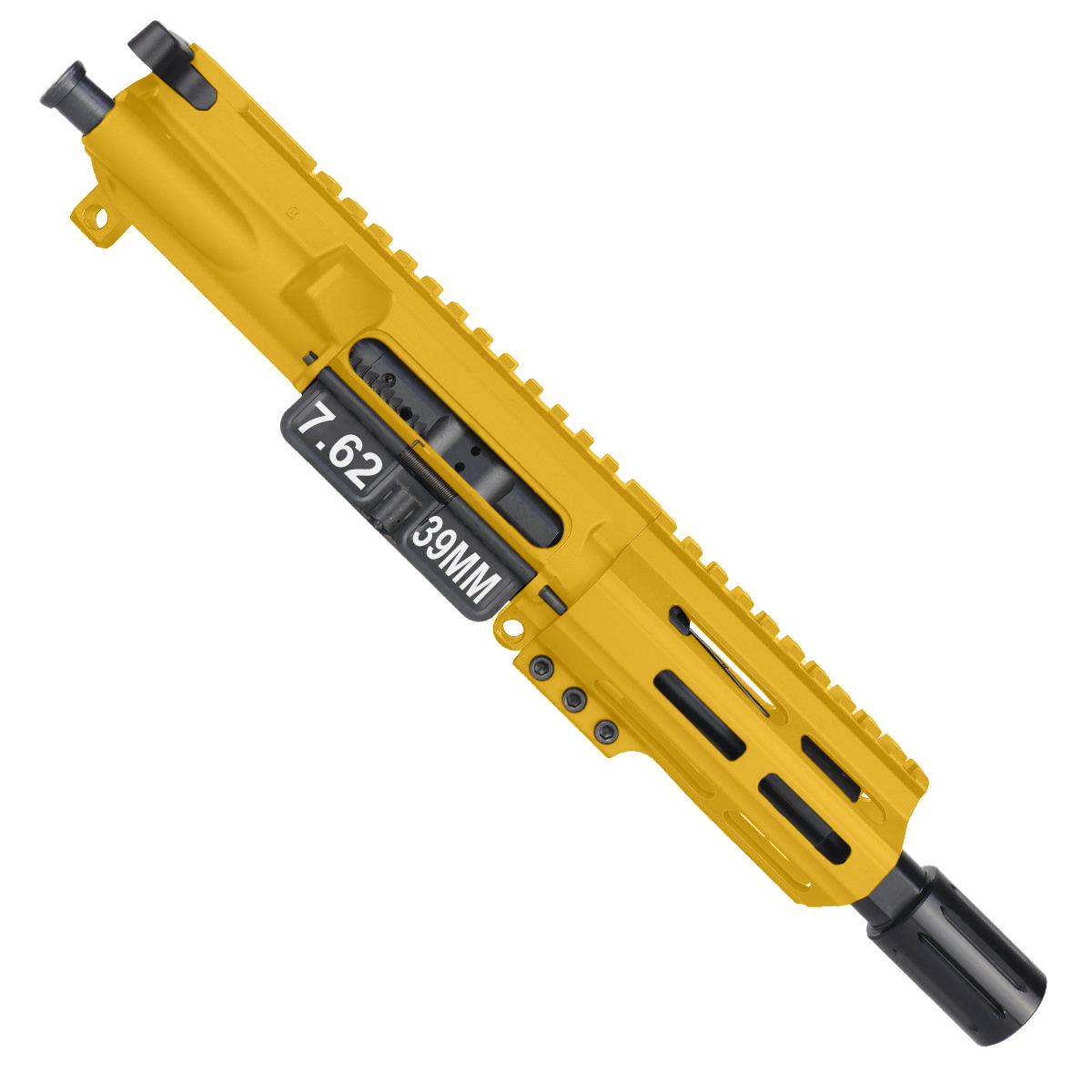 AR15 7.62x39 Micro Pistol Build Kit 5" Barrel 4" M-Lok Handguard - Gold