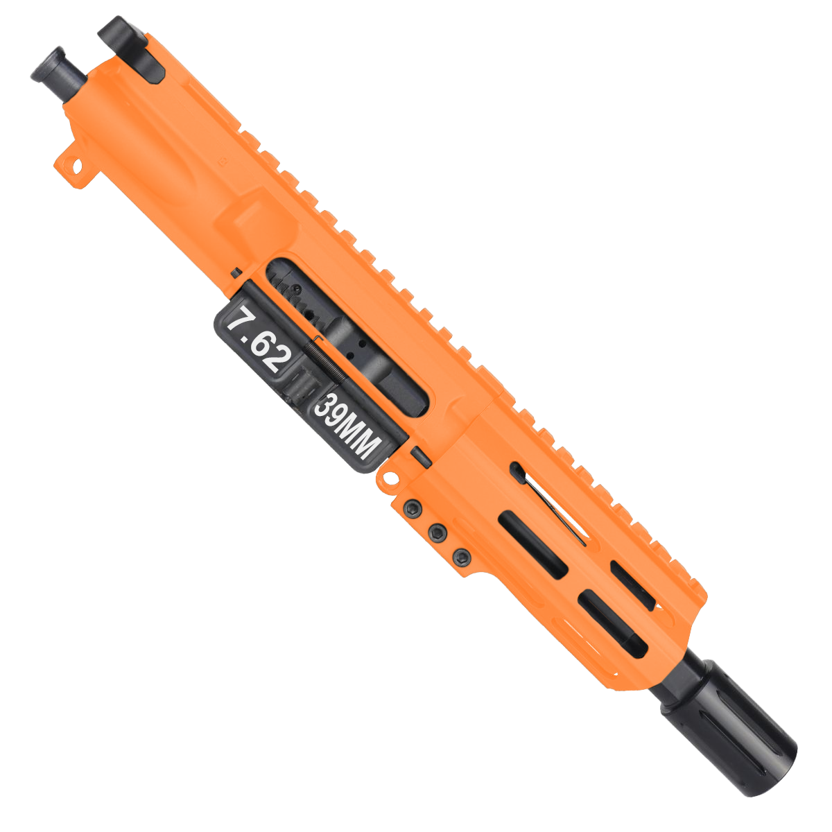 AR15 7.62x39 Micro Pistol Build Kit 5" Barrel 4" M-Lok Handguard - Tequila Sunrise Orange