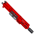 AR15 762x39 Micro Pistol Upper Assembly 5" Barrel MLOK Handguard w/ Charging Handle - Red