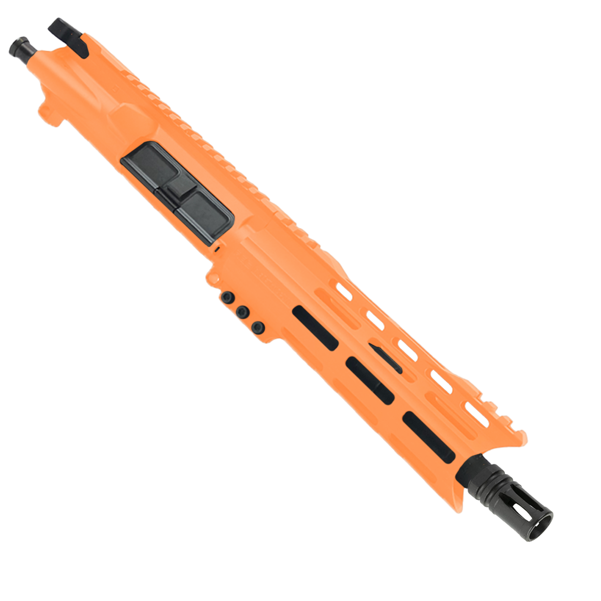 AR47 7.62x39mm Pistol Upper Assembly 7" Barrel Custom 7" Top Cut Hybrid MLOK Handguard Complete w/ Charging Handle - Tequila Sunrise Orange