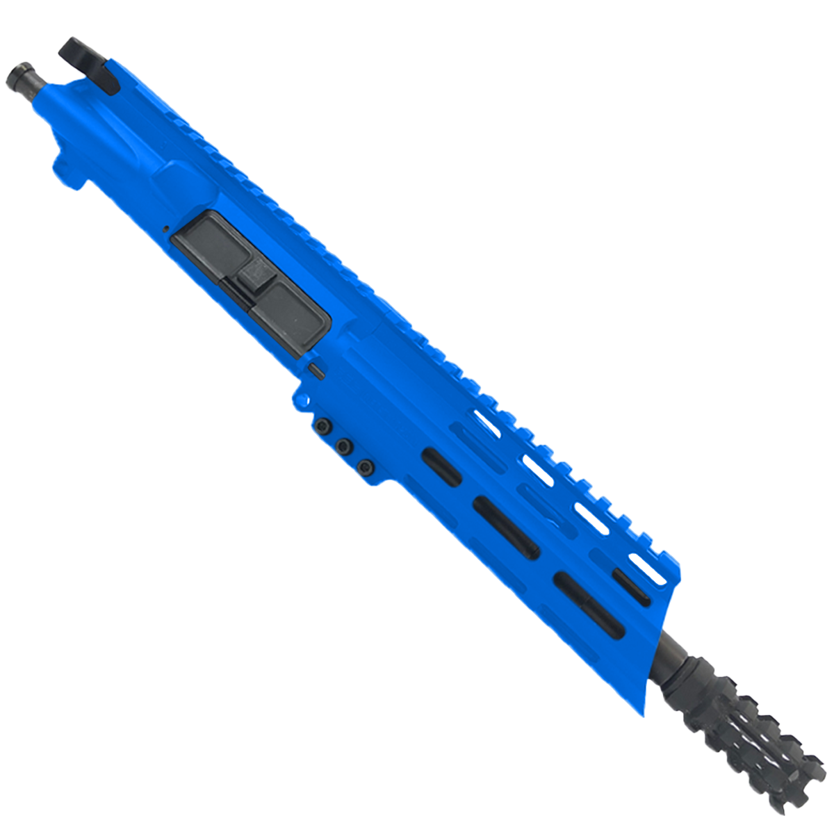 AR15 7.62x39mm Pistol Upper Assembly 7" Barrel Custom 7" Slanted MLOK Handguard Complete w/ BCG & Charging Handle - Flame Blue