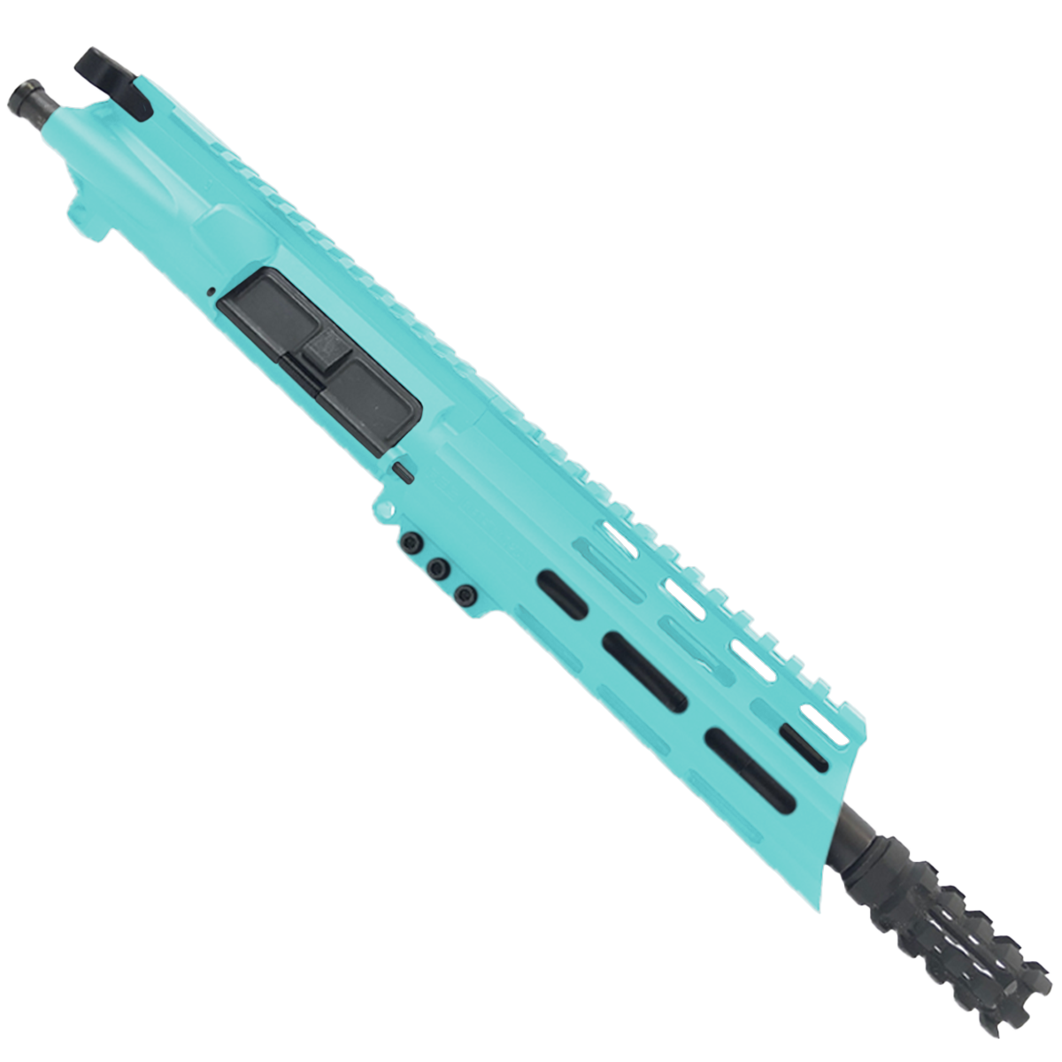 AR15 7.62x39mm Pistol Upper Assembly 7" Barrel Custom 7" Slanted MLOK Handguard Complete w/ BCG & Charging Handle - Robins Egg Blue
