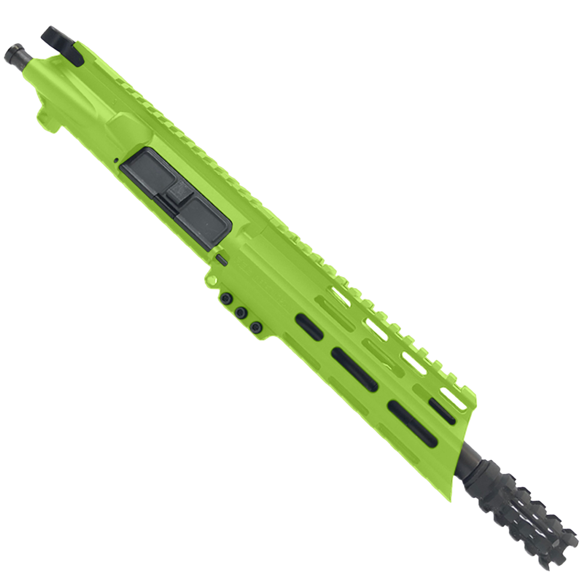 AR15 7.62x39mm Pistol Upper Assembly 7" Barrel Custom 7" Slanted MLOK Handguard Complete w/ BCG & Charging Handle - Zombie Green
