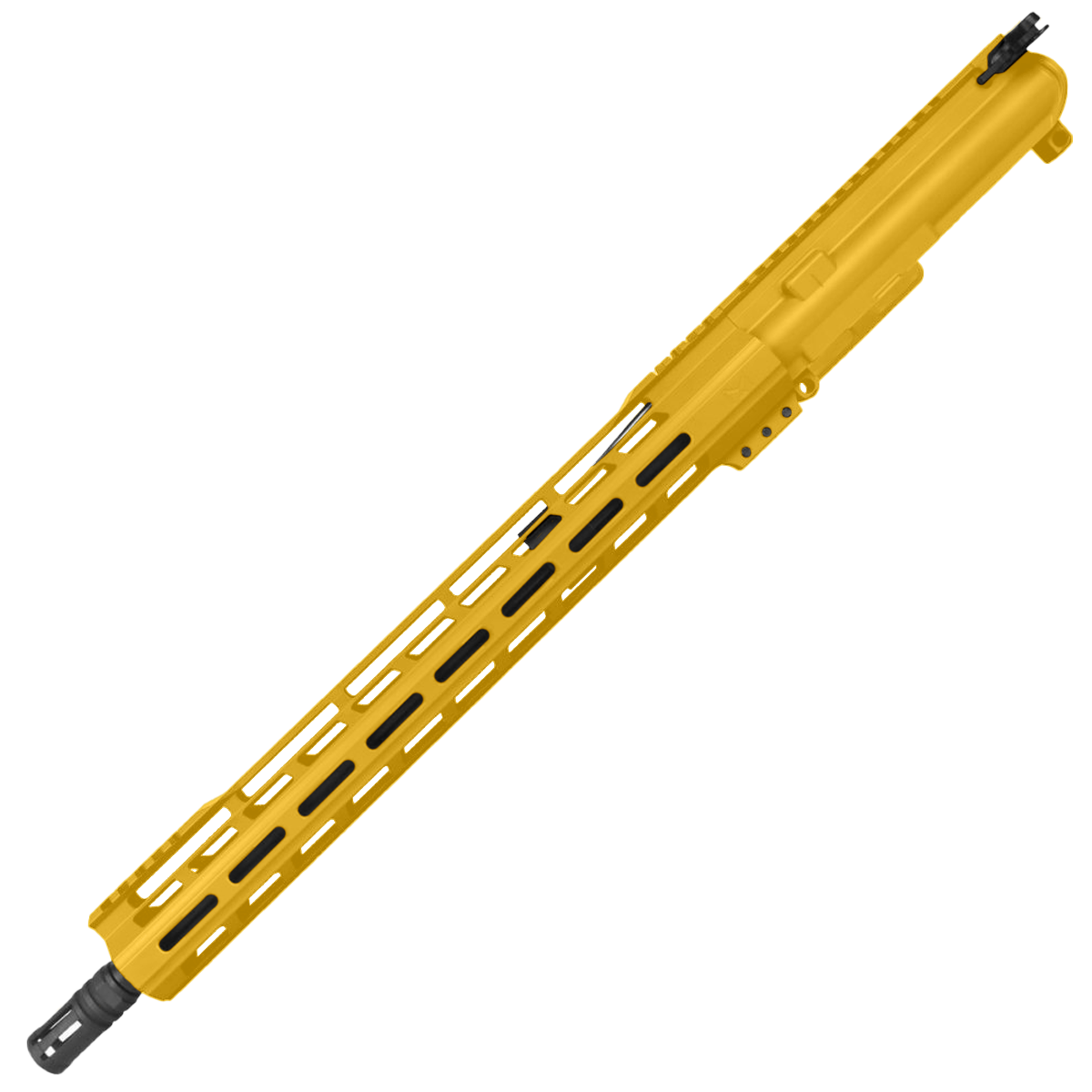 AR-15 7.62x39 Complete Upper Build Assembly 16" Barrel 15" Lightweight Hybrid MLOK Handguard - Gold