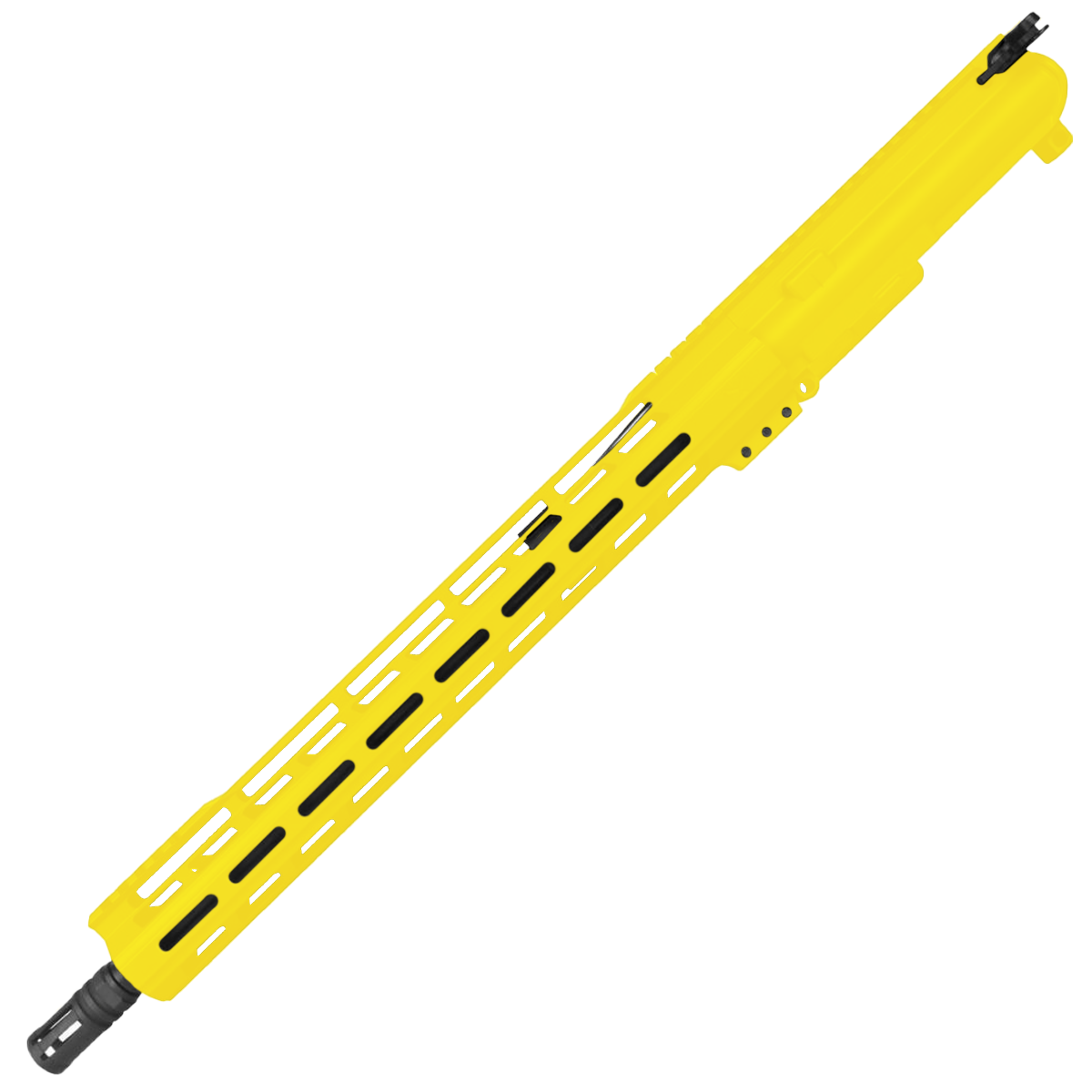 AR-15 7.62x39 Complete Upper Build Assembly 16" Barrel 15" Lightweight Hybrid MLOK Handguard - Lemon Zest