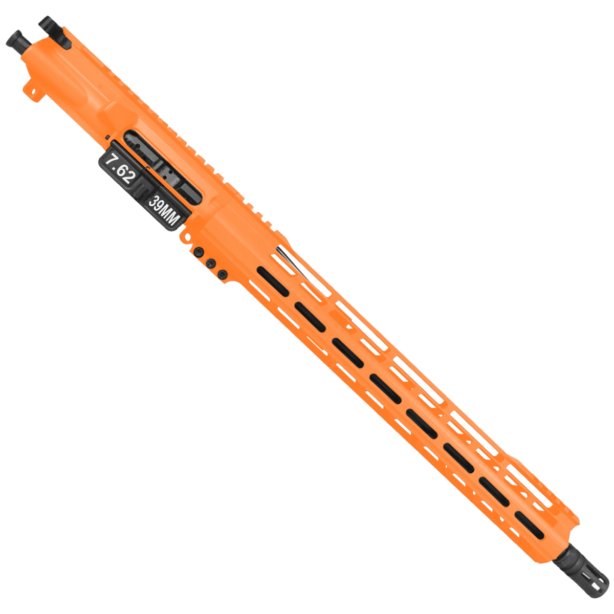 AR-15 7.62x39 Complete Upper Build Assembly 16" Barrel 15" Lightweight Hybrid MLOK Handguard - Tequila Sunrise Orange