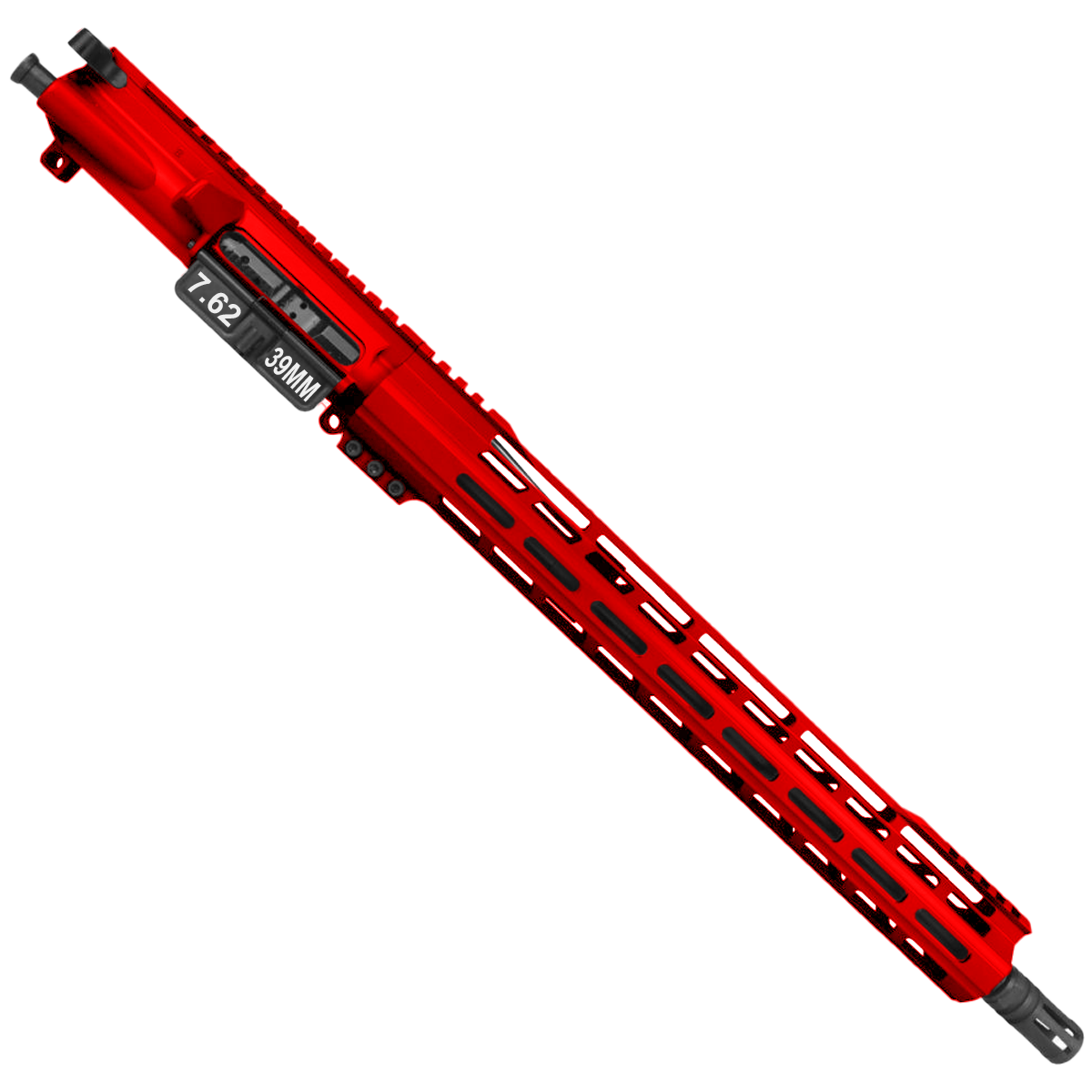 AR-15 7.62x39 Complete Upper Build Assembly 16" Barrel 15" Lightweight Hybrid MLOK Handguard - Red