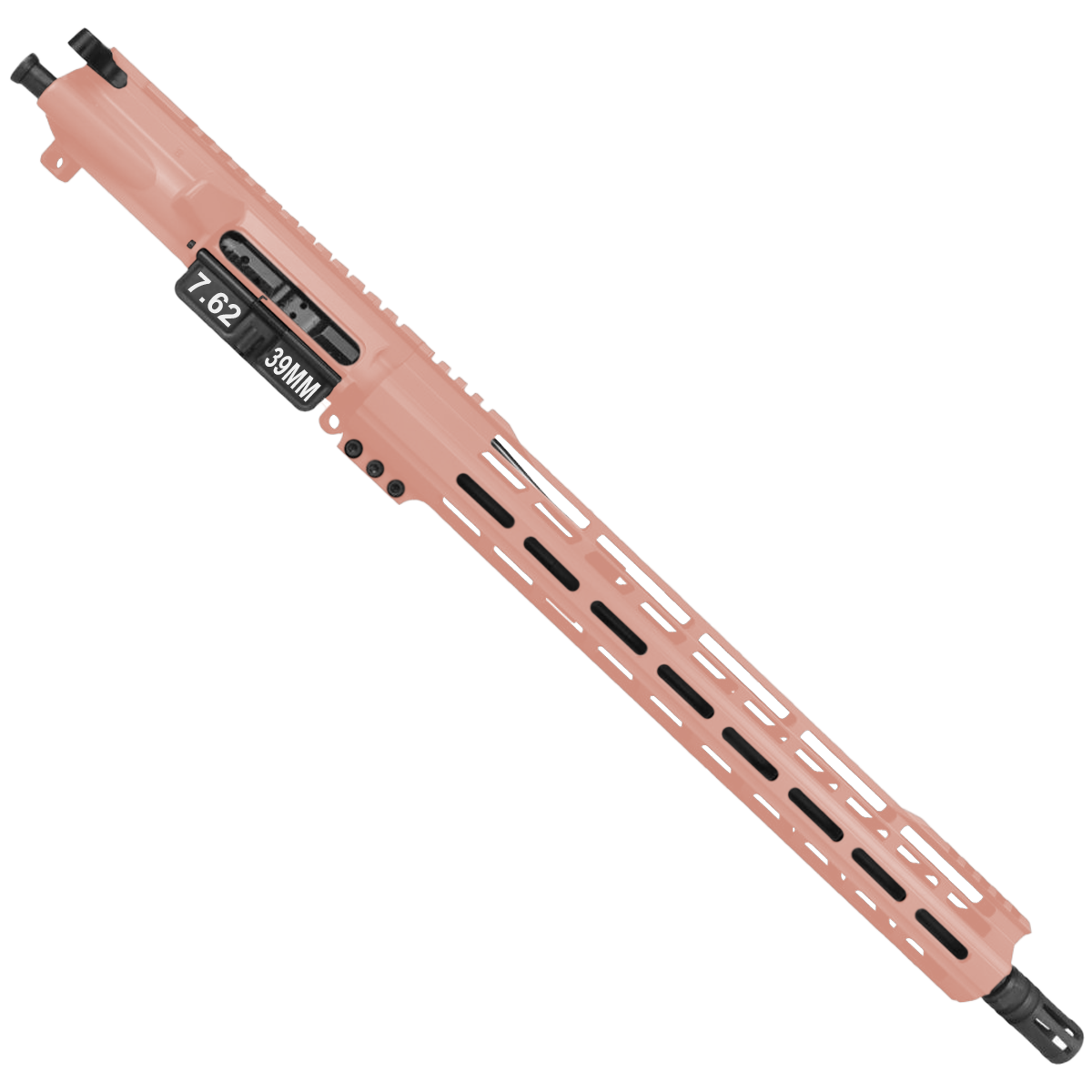 AR-15 7.62x39 Complete Upper Build Assembly 16" Barrel 15" Lightweight Hybrid MLOK Handguard - Rose Gold