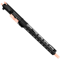 AR-15 7.62x39 Two-Tone Complete Upper Build Assembly 16" Barrel 15" Lightweight Hybrid MLOK Handguard - Black and Rose Gold