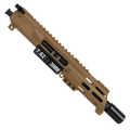 AR15 7.62x39 Micro Pistol Upper Assembly 5" Barrel Custom 5" Top Cut Custom MLOK Handguard Complete w/ Charging Handle- Burnt Bronze