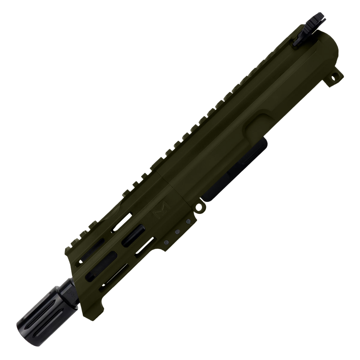 AR15 762x39 Micro Pistol Upper Assembly 5" Barrel Custom 5" Top Cut Custom MLOK Handguard Complete w/ Charging Handle - Magpul ODG