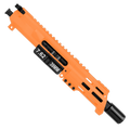 AR15 762x39 Micro Pistol Upper Assembly 5" Barrel Custom 5" Top Cut Custom MLOK Handguard Complete w/ Charging Handle - Tequila Sunrise Orange