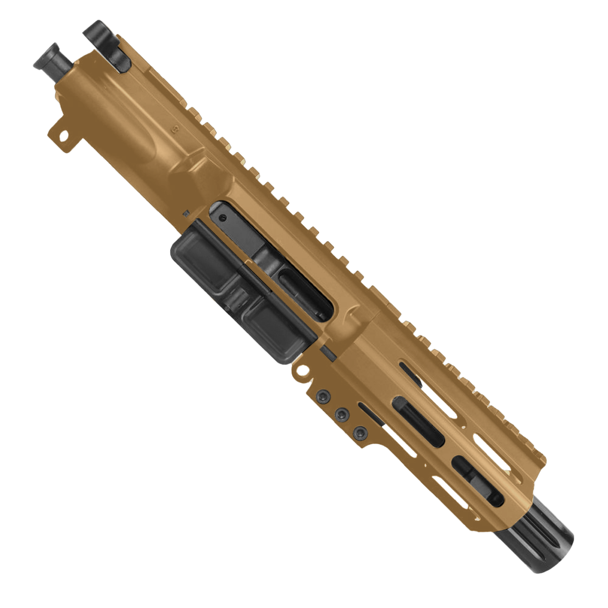 AR9 9mm Pistol Upper Assembly 4" Barrel MLOK Handguard Complete w/ Charging Handle -Bronze