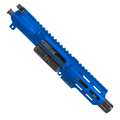 AR9 9mm Pistol Upper Assembly 4" Barrel MLOK Handguard Complete w/ Charging Handle - Blue Flame