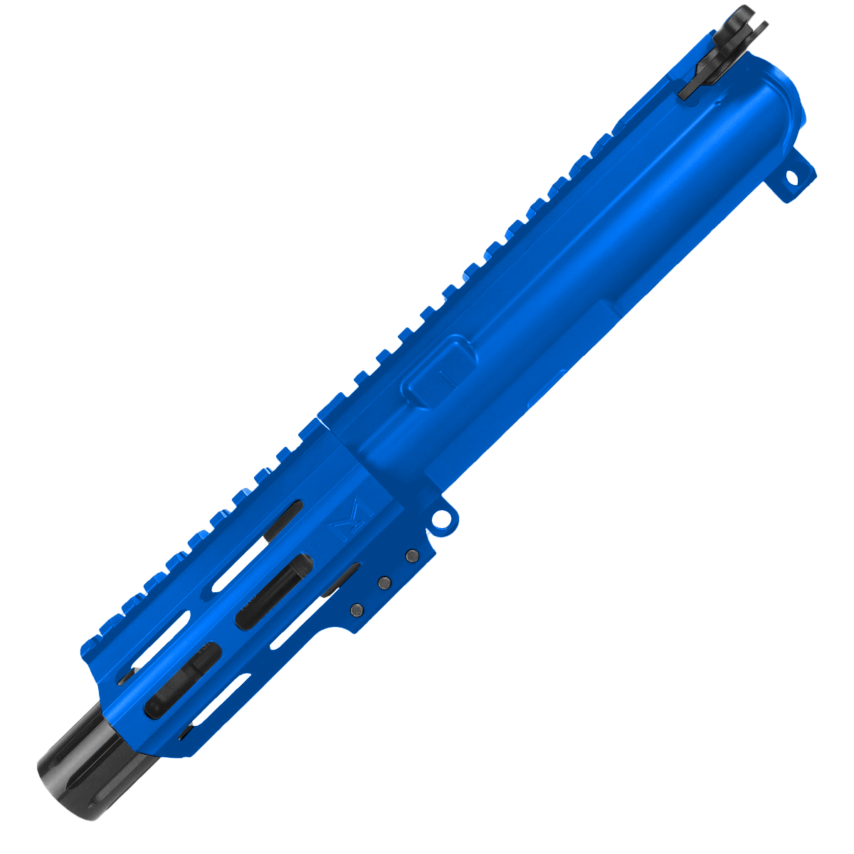 AR9 9mm Pistol Upper Assembly 4" Barrel MLOK Handguard Complete w/ Charging Handle - Blue Flame