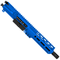 AR 9MM 7" Complete Upper Assembly 7.5" Barrel and 7" D-Cut MLOK Handguard - Flame Blue