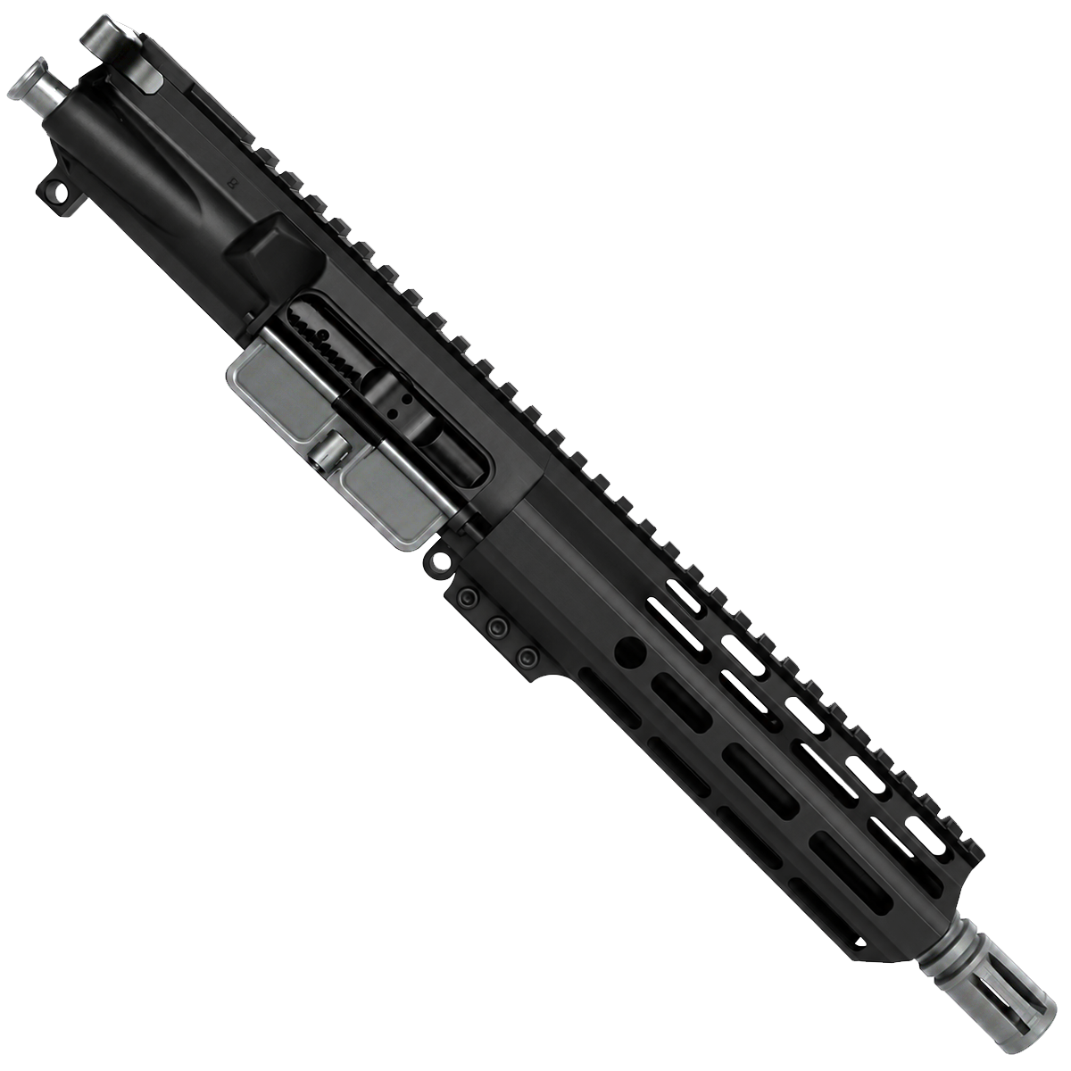 AR 9MM Two-Tone 7" Complete Upper Assembly 7.5" Barrel and 7" D-Cut MLOK Handguard - Black and Tungsten Gray