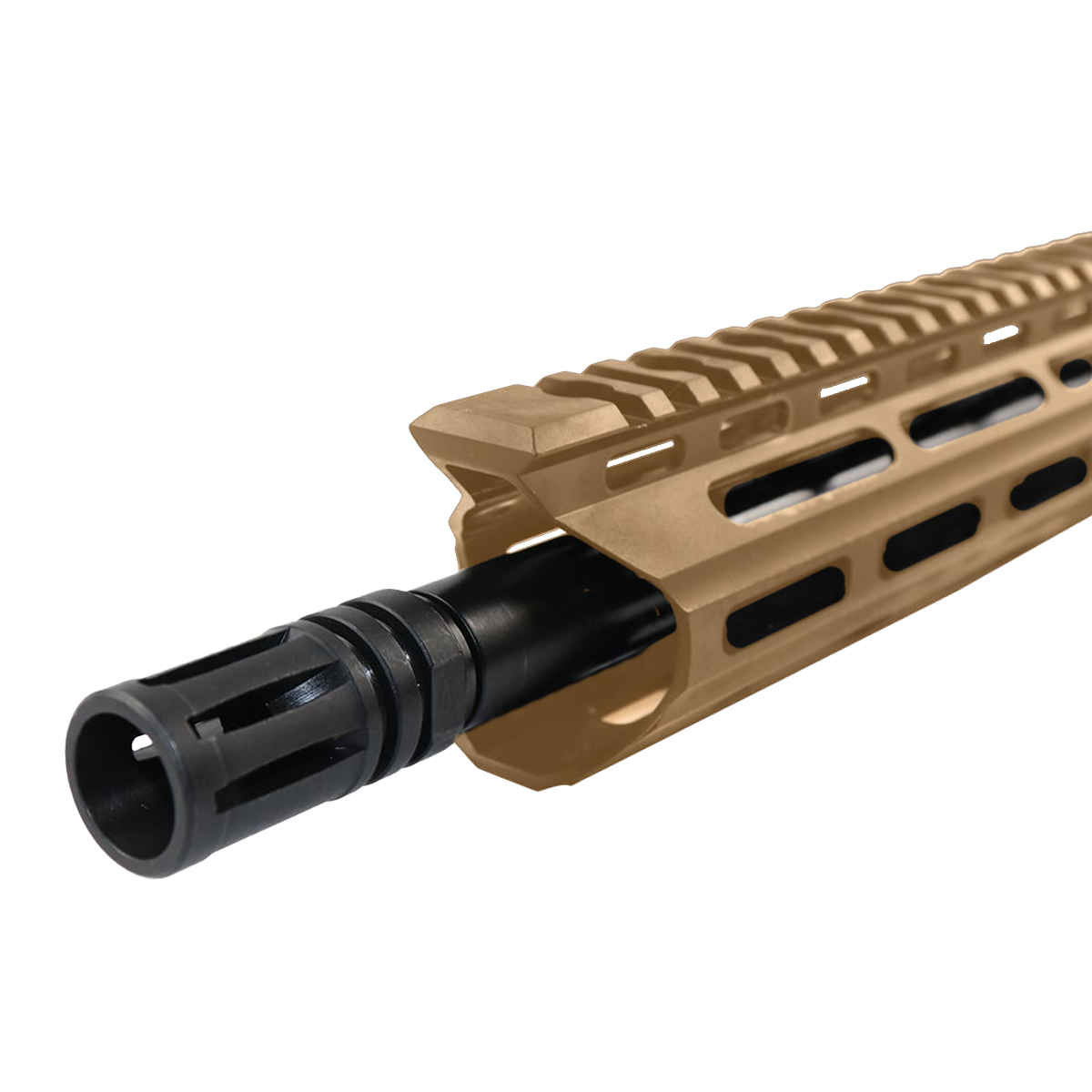 AR 9mm Upper Assembly 16" Nitride Barrel W/ Custom 15" M-LOK & Charging Handle - Burnt Bronze