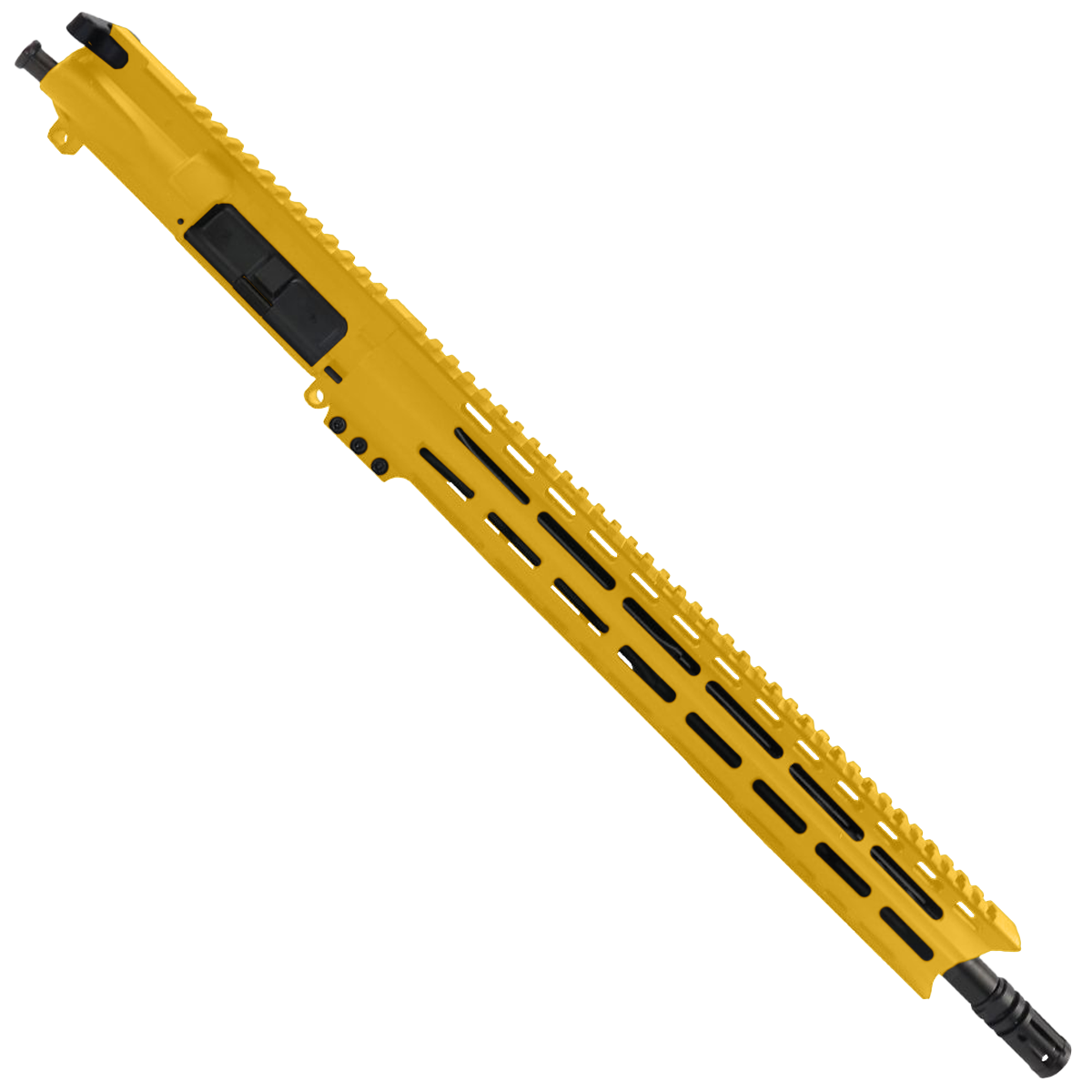 AR 9mm Upper Assembly 16" Nitride Barrel W/ Custom 15" M-LOK & Charging Handle - Gold