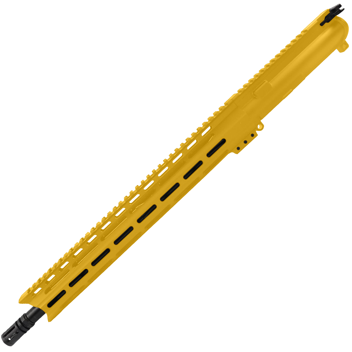 AR 9mm Upper Assembly 16" Nitride Barrel W/ Custom 15" M-LOK & Charging Handle - Gold