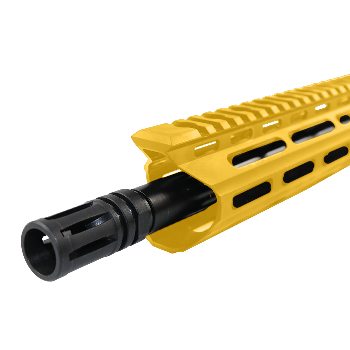 AR 9mm Upper Assembly 16" Nitride Barrel W/ Custom 15" M-LOK & Charging Handle - Gold