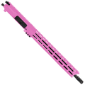 AR 9mm Upper Assembly 16" Nitride Barrel W/ Custom 15" M-LOK & Charging Handle - Sig Pink