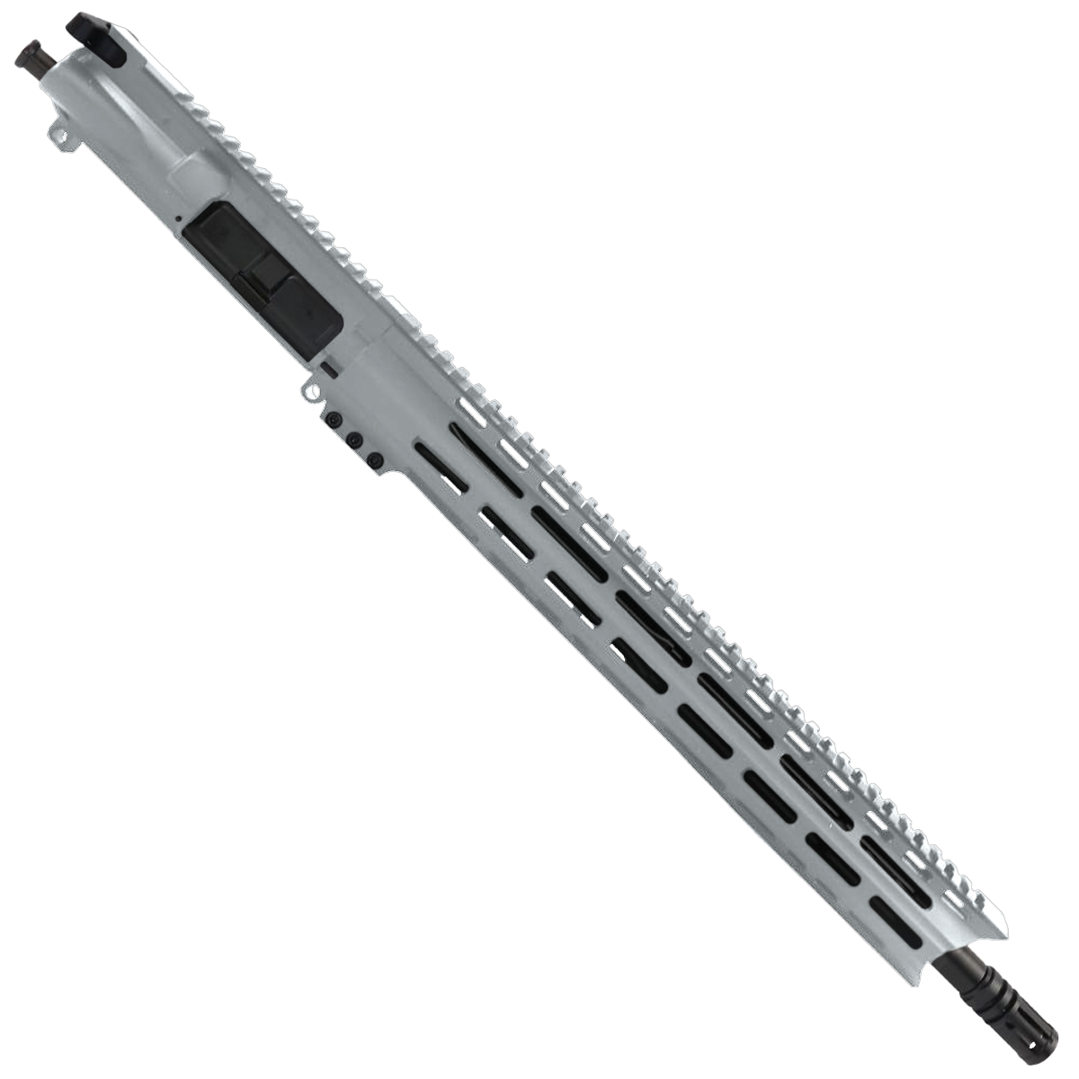 AR 9mm Upper Assembly 16" Nitride Barrel W/ Custom 15" M-LOK & Charging Handle - Tungsten Gray