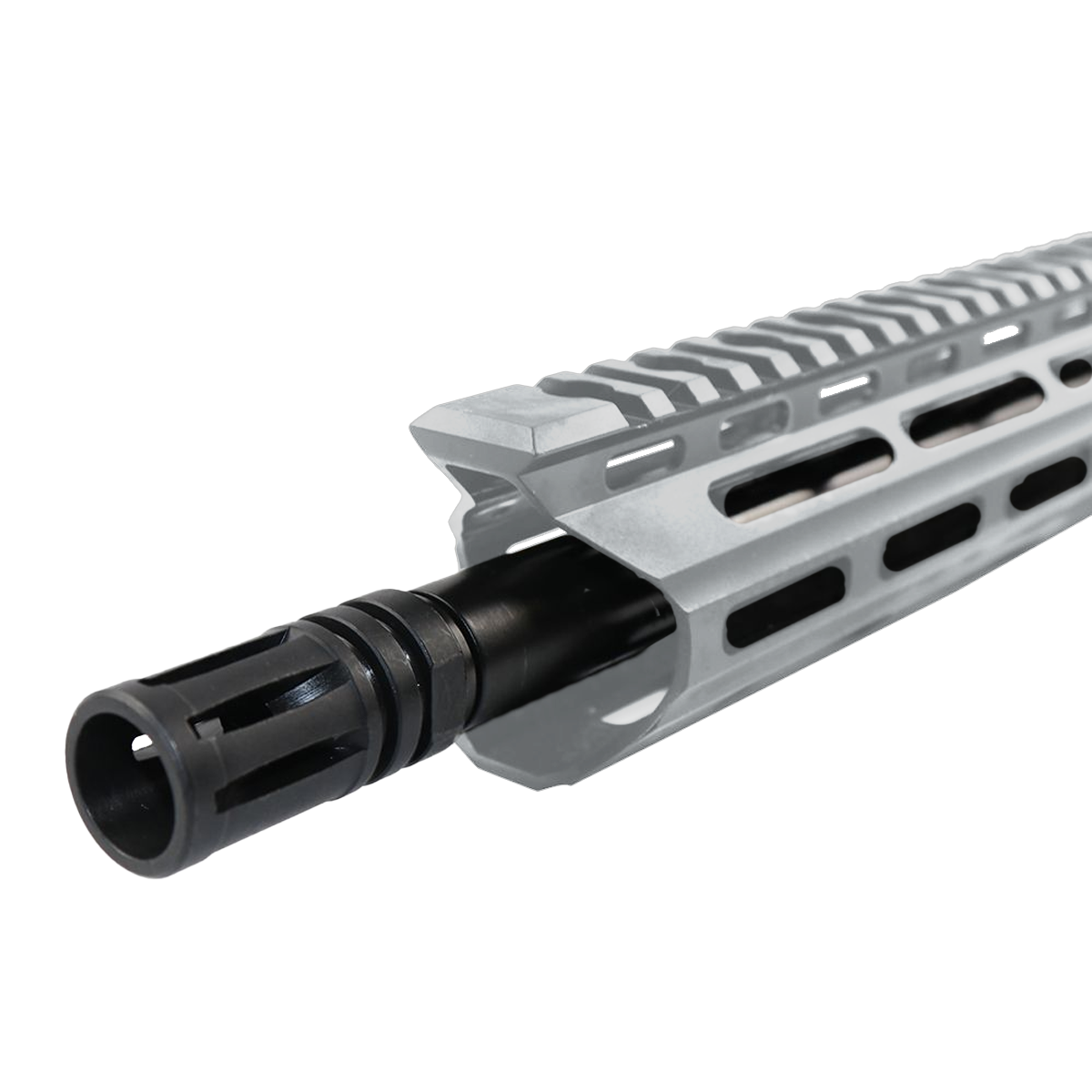 AR 9mm Upper Assembly 16" Nitride Barrel W/ Custom 15" M-LOK & Charging Handle - Tungsten Gray