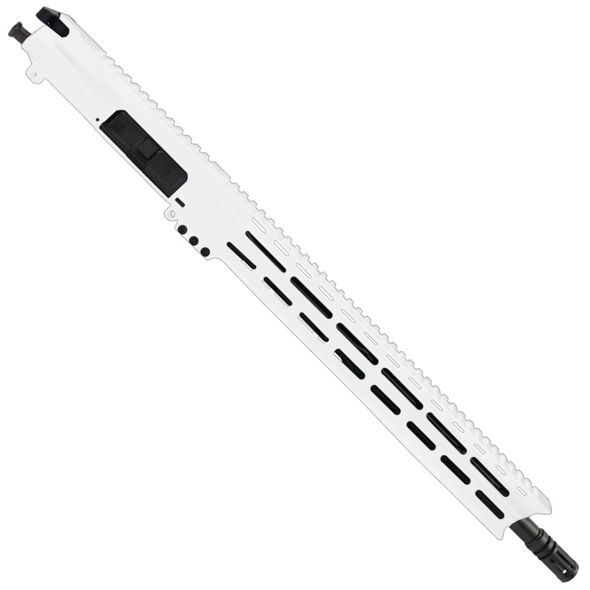 AR 9mm Upper Assembly 16" Nitride Barrel W/ Custom 15" M-LOK & Charging Handle - Storm Trooper White