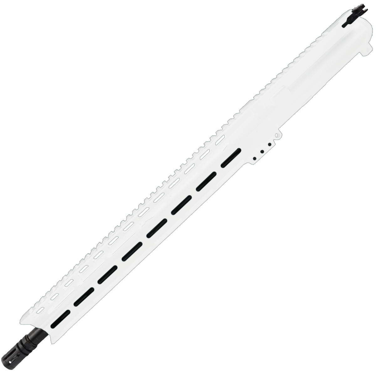 AR 9mm Upper Assembly 16" Nitride Barrel W/ Custom 15" M-LOK & Charging Handle - Storm Trooper White