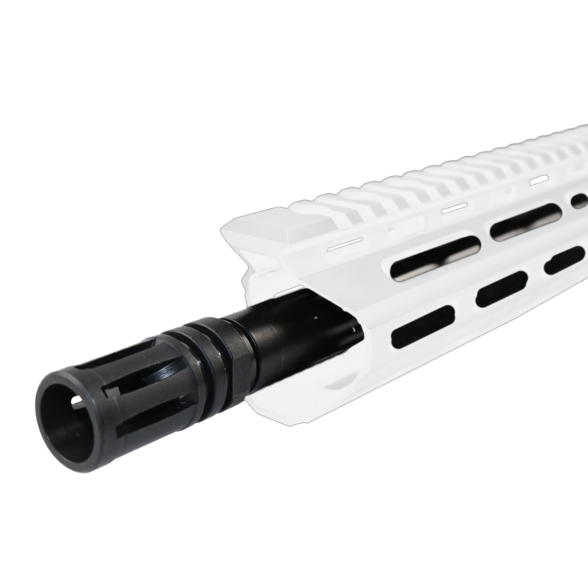 AR 9mm Upper Assembly 16" Nitride Barrel W/ Custom 15" M-LOK & Charging Handle - Storm Trooper White
