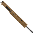 AR 9mm Upper Assembly 16" Barrel W/ 12" Quadrail Handguard w/ Charging Handle - Burnt Bronze