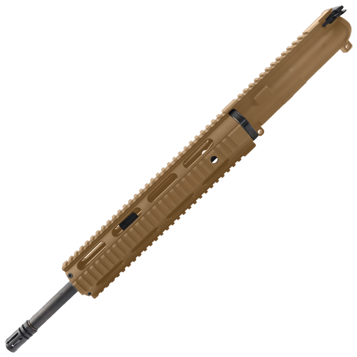 AR 9mm Upper Assembly 16" Barrel W/ 12" Quadrail Handguard w/ Charging Handle - Burnt Bronze