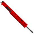 AR 9mm Upper Assembly 16" Barrel W/ 12" Quadrail Handguard w/ Charging Handle - Red