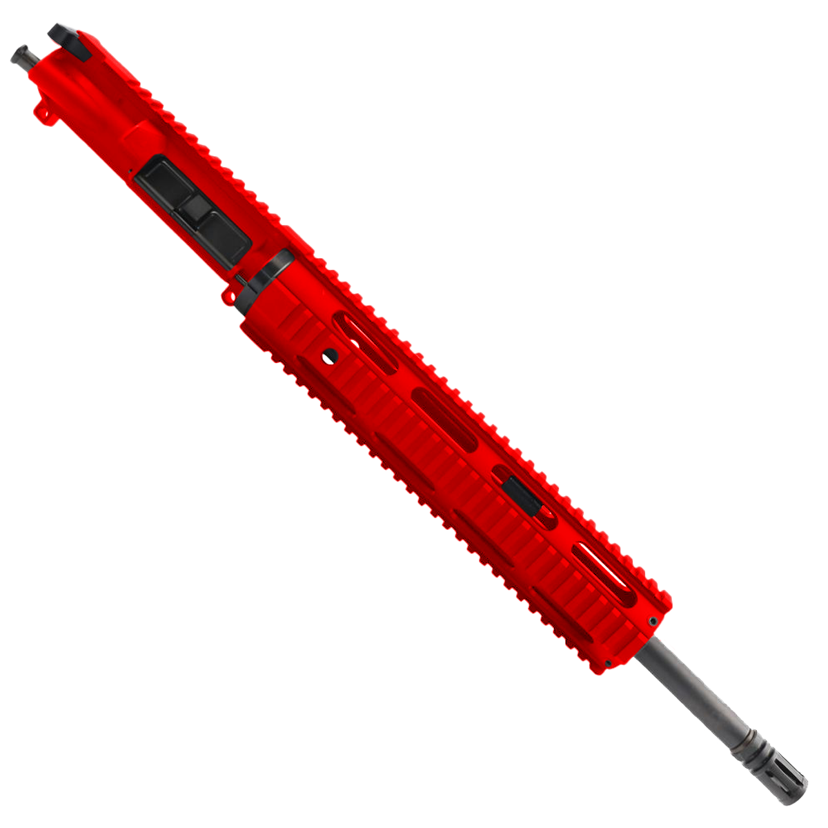 AR 9mm Upper Assembly 16" Barrel W/ 12" Quadrail Handguard w/ Charging Handle - Red