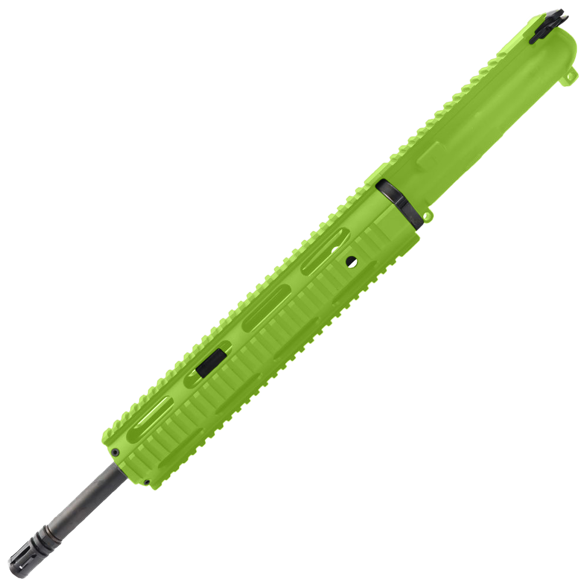 AR 9mm Upper Assembly 16" Barrel W/ 12" Quadrail Handguard w/ Charging Handle - Zombie Green